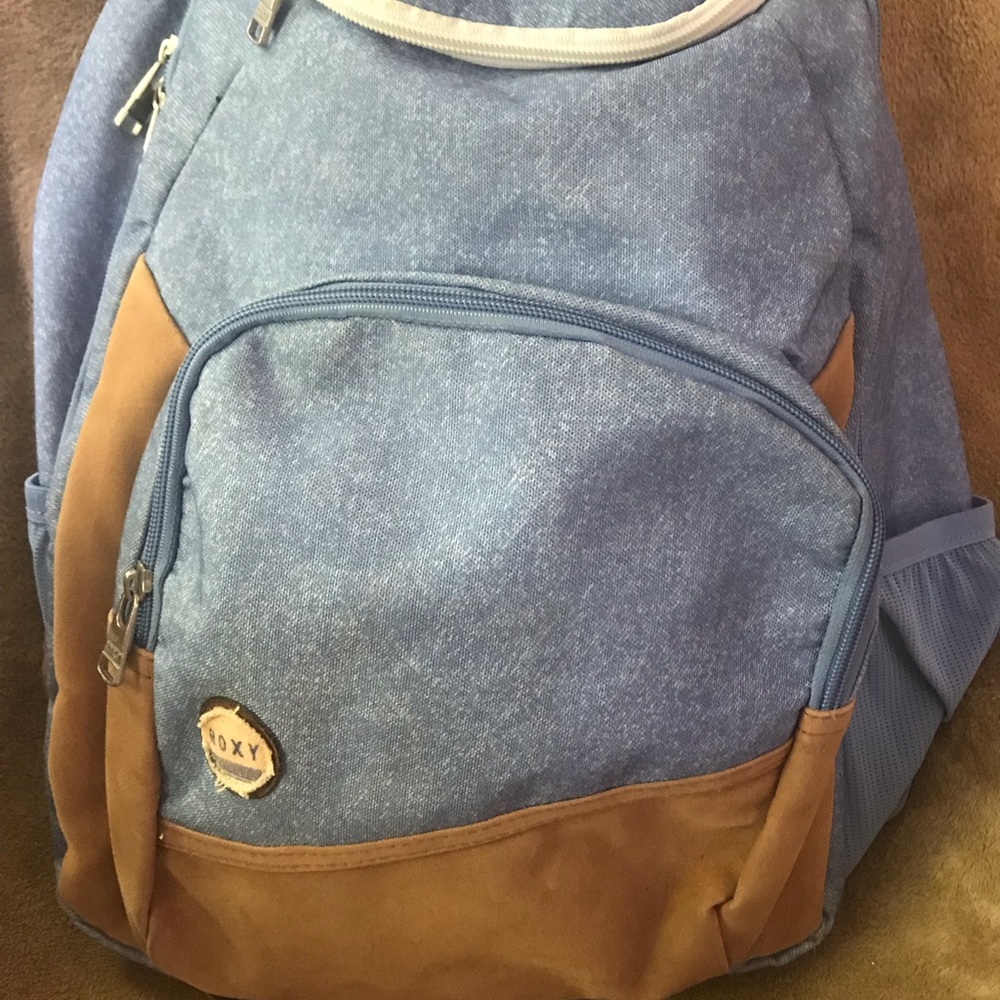 Roxy suede & denim backpack